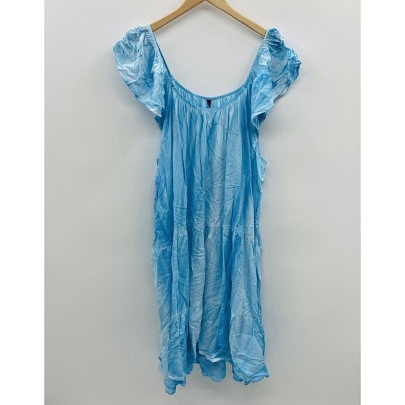 Raviya Womens Plus Size 3X Pigment-Wash Off-The-Shoulder Dress Swim Cover-Up $58 - Picture 2 of 7